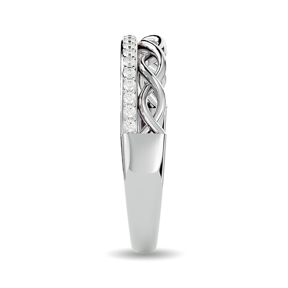 Diamond 1/8 Ct.tw Stackable Ring in 14K White Gold