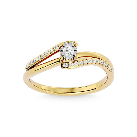 Diamond 1/6 Ct.tw Promise Ring in 10K Yellow Gold