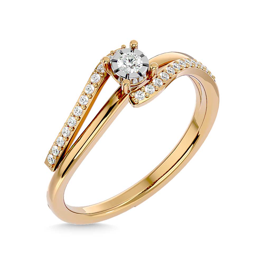 Diamond 1/6 Ct.tw Promise Ring in 10K Yellow Gold