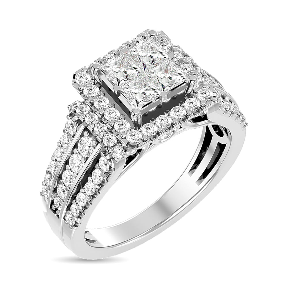Diamond Engagement Ring 1 Ct.tw in 14K White Gold