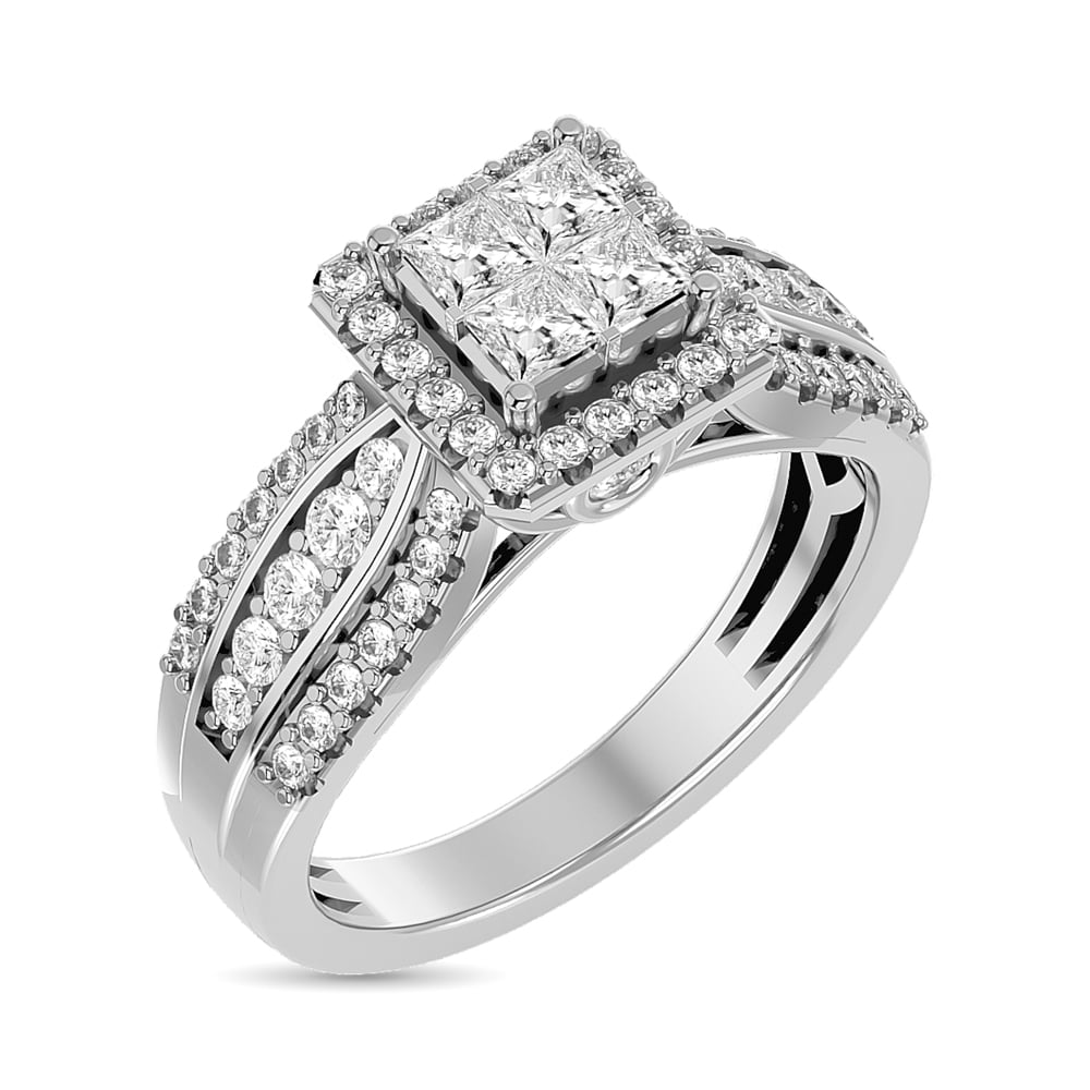 Diamond Engagement Ring 1 Ct.tw in 14K White Gold