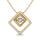 Diamond 1/4 Ct.Tw. Square Shape Pendant in 14K Yellow Gold
