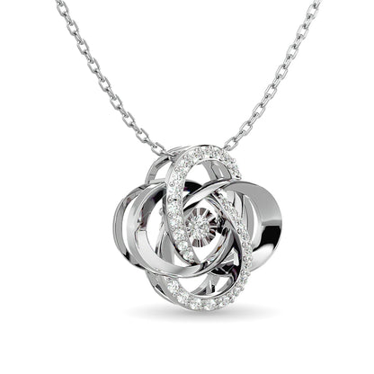 Diamond Shimmering Pendant 1/4 Ct.tw in 10K White Gold
