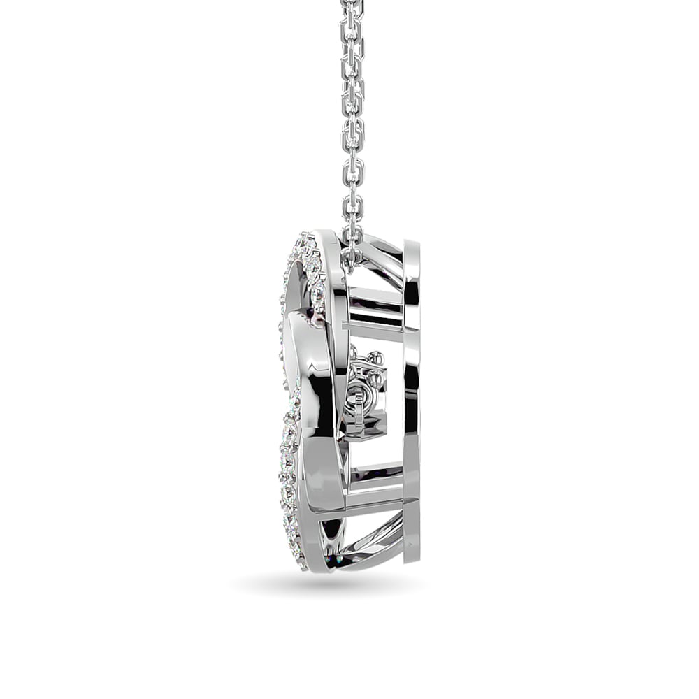 Diamond Shimmering Pendant 1/4 Ct.tw in 10K White Gold