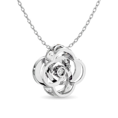 Diamond Shimmering Pendant 1/4 Ct.tw in 10K White Gold