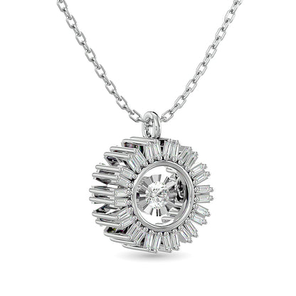 10KT WHITE GOLD 1/6CT.TW DIAMOND PENDANT