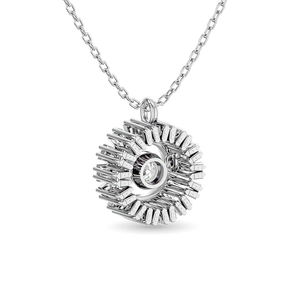 10KT WHITE GOLD 1/6CT.TW DIAMOND PENDANT