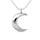 Diamond 1/20 Ct.tw Moon Pendant in Sterling Silver