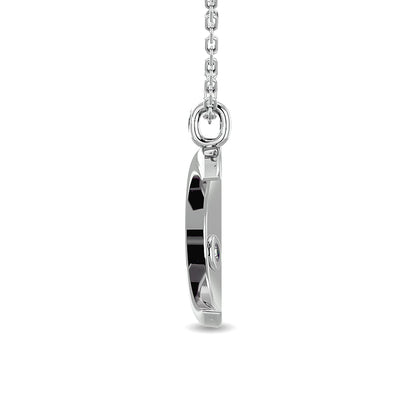 Diamond 1/20 Ct.tw Moon Pendant in Sterling Silver