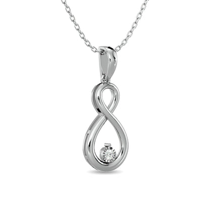 Diamond 1/20 Ct.tw Infinity Earrings in Sterling Silver