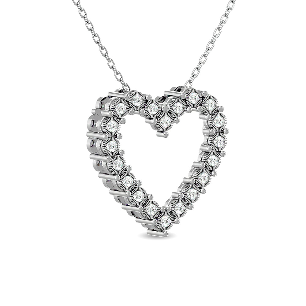 Diamond 1/6 Ct.Tw. Heart Pendant in Sterling Silver