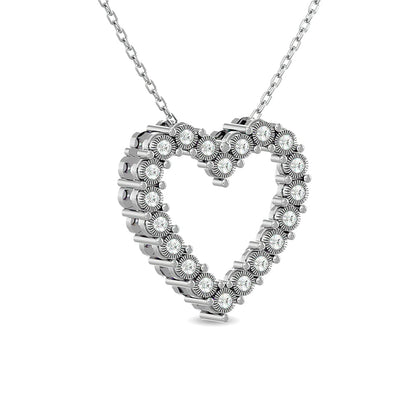 Diamond 1/6 Ct.Tw. Heart Pendant in Sterling Silver