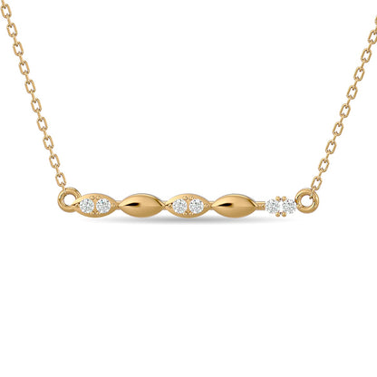Diamond 1/10 Ct.tw Fashion Necklace in 10K Yellow Gold