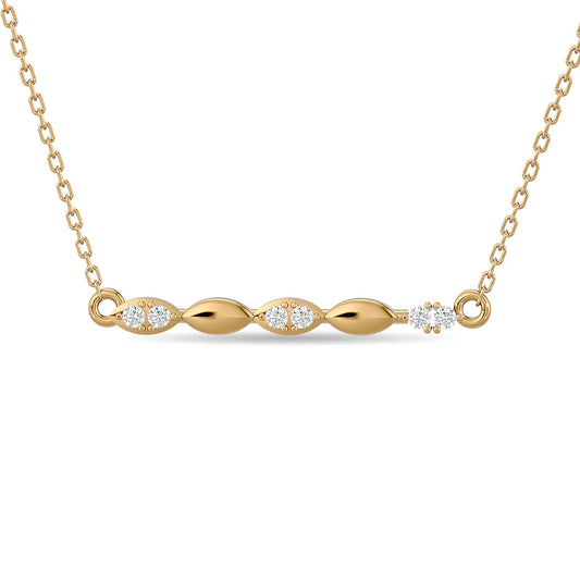 Diamond 1/10 Ct.tw Fashion Necklace in 10K Yellow Gold