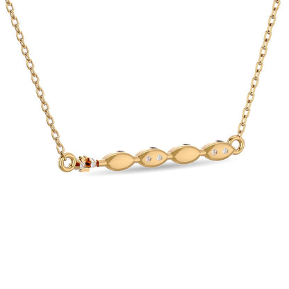 Diamond 1/10 Ct.tw Fashion Necklace in 10K Yellow Gold