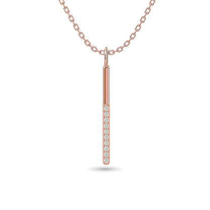 Diamond 1/10 Ct.tw Fashion Pendant in 10K Rose Gold
