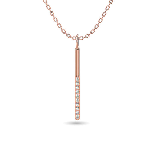 Diamond 1/10 Ct.tw Fashion Pendant in 10K Rose Gold