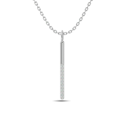 10KT WHITE GOLD 1/10CT.TW DIAMOND PENDANT