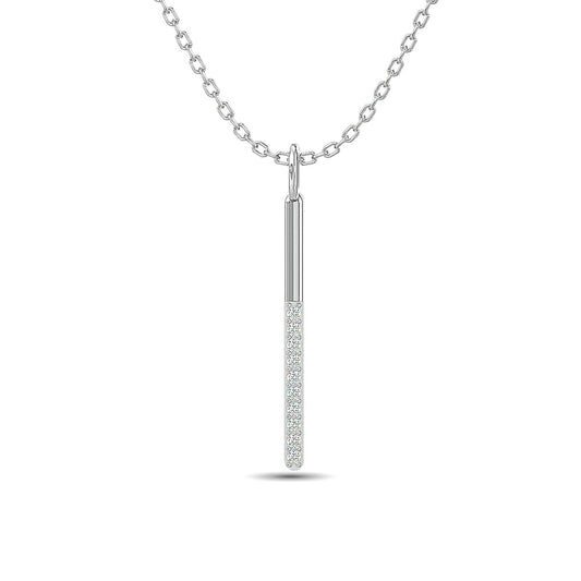 10KT WHITE GOLD 1/10CT.TW DIAMOND PENDANT