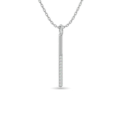 10KT WHITE GOLD 1/10CT.TW DIAMOND PENDANT