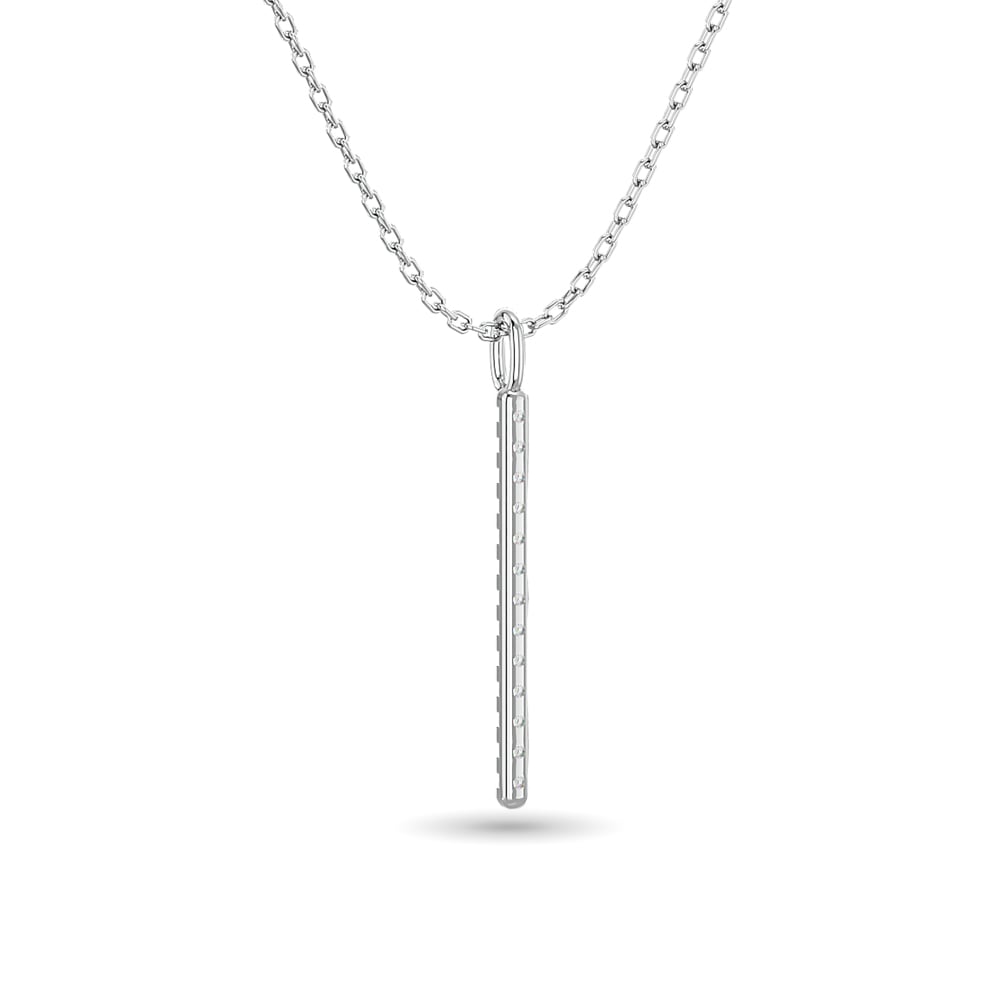 Diamond Bar Pendant 1/8 Ct.tw in 10K White Gold