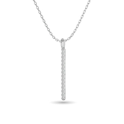 Diamond Bar Pendant 1/8 Ct.tw in 10K White Gold
