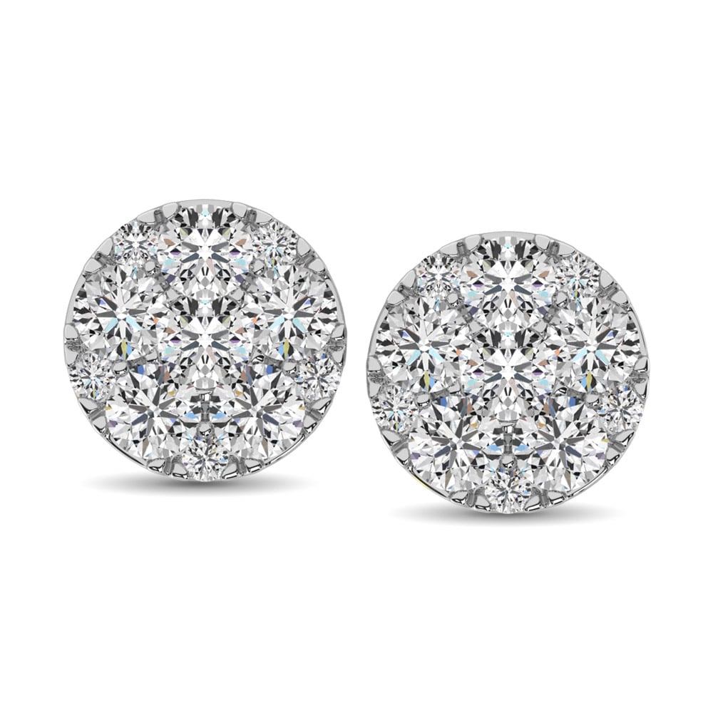 Diamond Stud Earrings 1/2 Ct.tw Round-cut in 10K White Gold