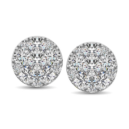 Diamond Stud Earrings 3/4 Ct.tw Round-cut in 10K White Gold