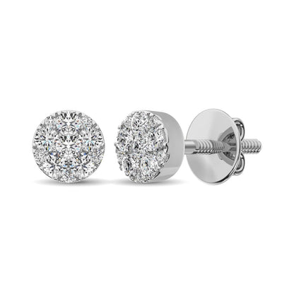 Diamond Stud Earrings 1 Ct.tw Round-cut in 10K White Gold