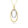Diamond 1/8 Ct.tw Fashion Pendant in 10K White and Yellow Gold