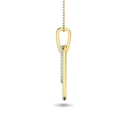 Diamond 1/8 Ct.tw Fashion Pendant in 10K White and Yellow Gold