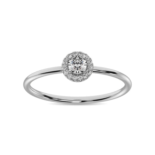 Diamond 1/5 Ct.tw Round Cut Fashion Ring in 10K White Gold