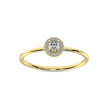 Diamond 1/5 Ct.tw Round Cut Fashion Ring in 10K Yellow Gold