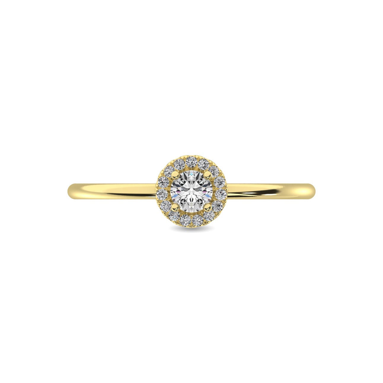 Diamond 1/5 Ct.tw Round Cut Fashion Ring in 10K Yellow Gold