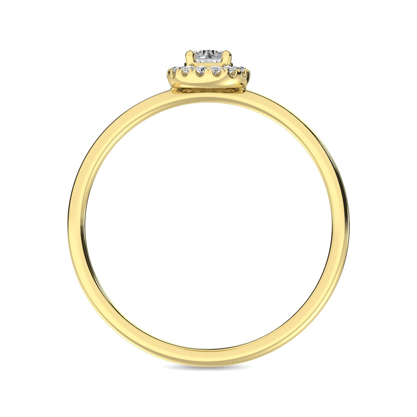 Diamond 1/5 Ct.tw Round Cut Fashion Ring in 10K Yellow Gold