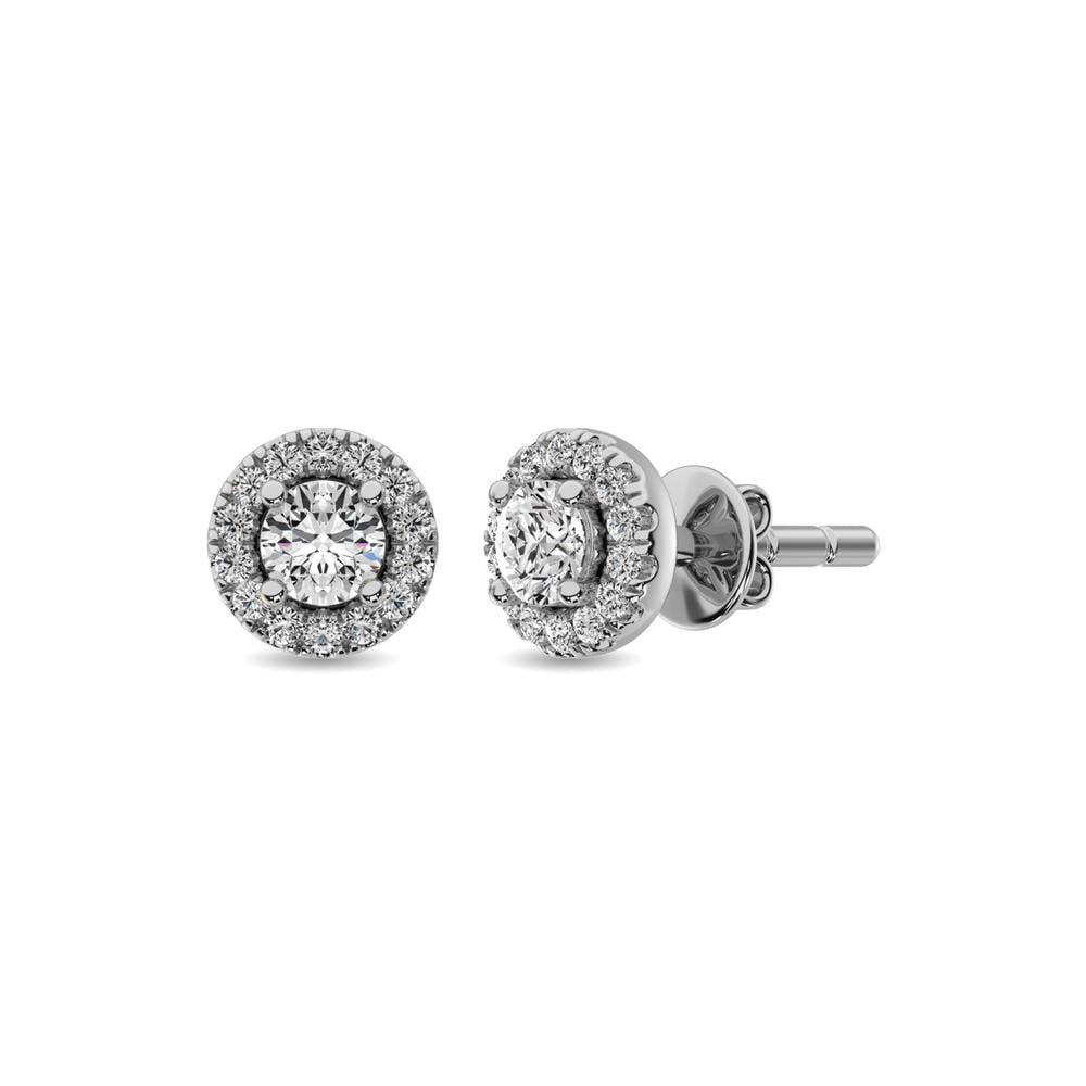 Diamond 1/3 Ct.tw Round Cut Fashion Earrings in 10K White Gold
