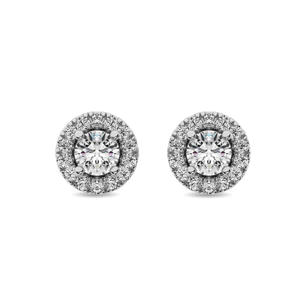 Diamond 1/3 Ct.tw Round Cut Fashion Earrings in 10K White Gold