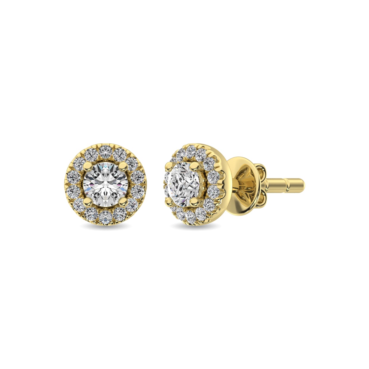 Diamond 1/3 Ct.tw Round Cut Fashion Earrings in 10K Yellow Gold