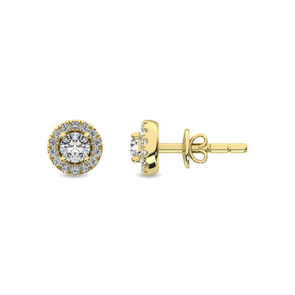 Diamond 1/3 Ct.tw Round Cut Fashion Earrings in 10K Yellow Gold
