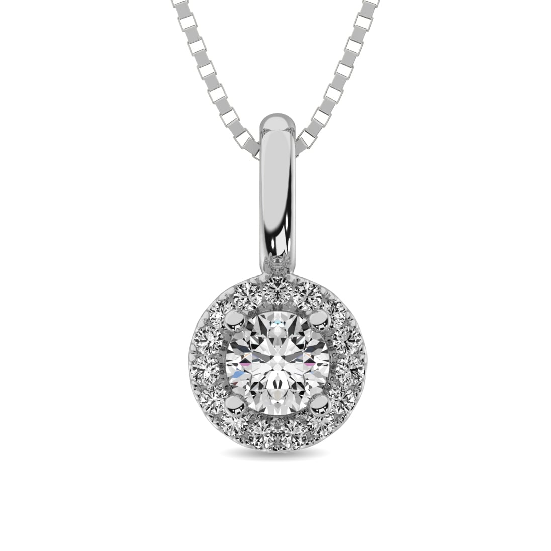 Diamond 1/5 Ct.tw Round Cut Fashion Pendant in 10K White Gold