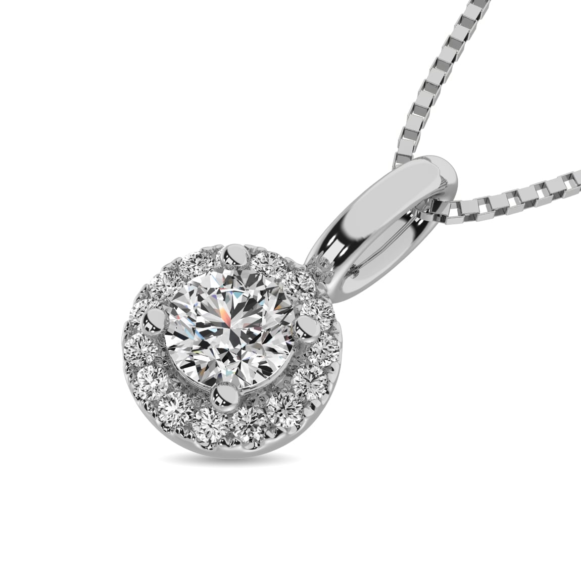 Diamond 1/5 Ct.tw Round Cut Fashion Pendant in 10K White Gold