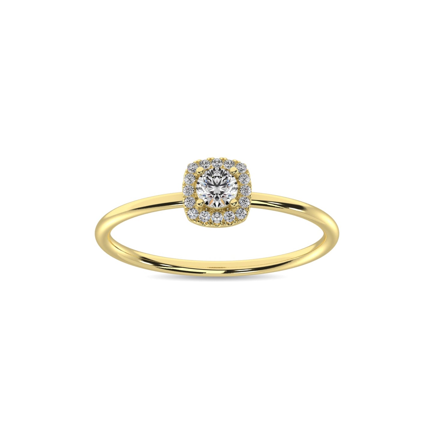 Diamond 1/5 Ct.tw Round Cut Fashion Ring in 10K Yellow Gold