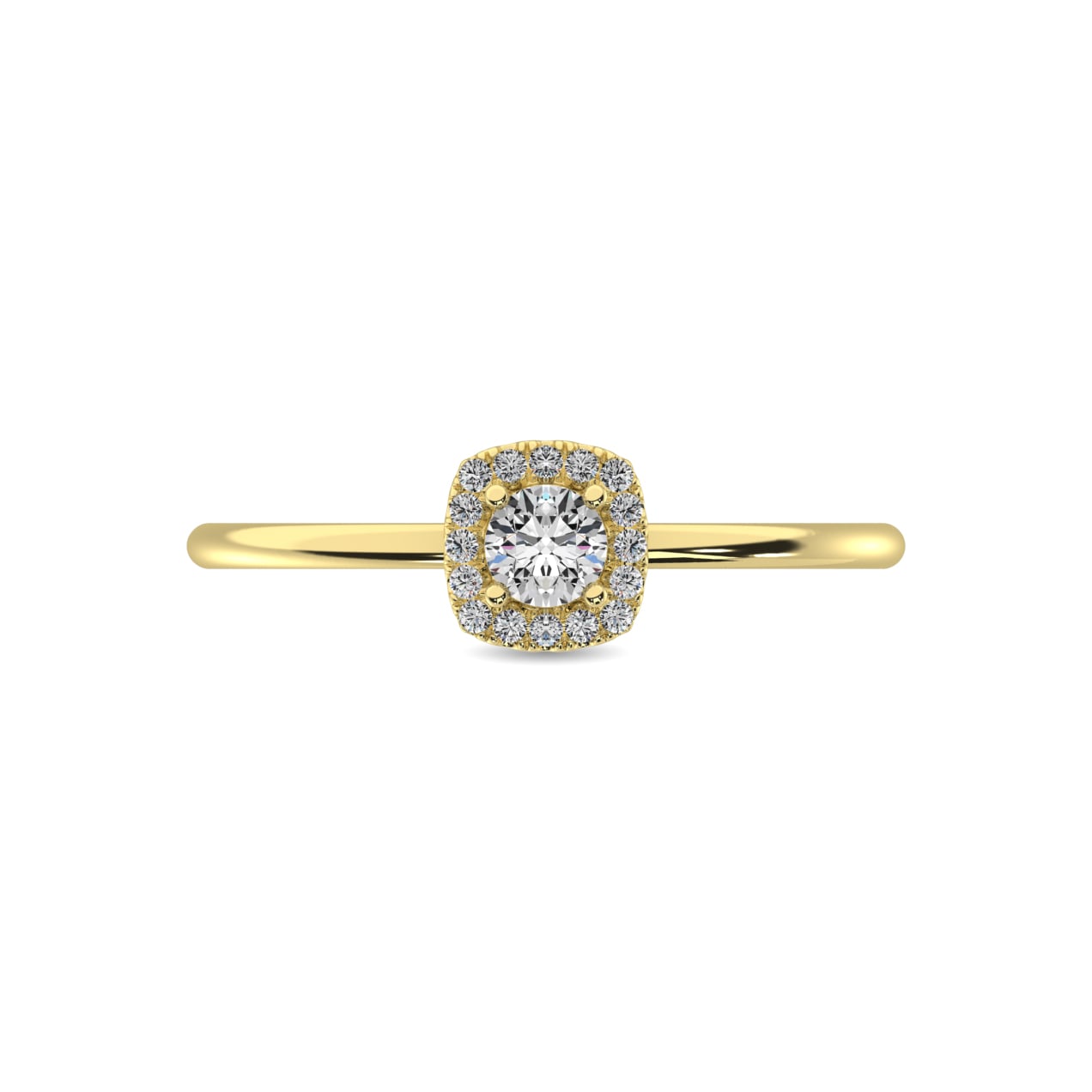 Diamond 1/5 Ct.tw Round Cut Fashion Ring in 10K Yellow Gold