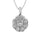 Diamond 1/4 Ct.tw Flower Pendant in 10K White Gold