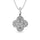 Diamond Clover Pendant 1/3 Ct.tw in 14K White Gold