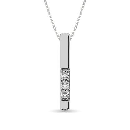 Diamond 1/20 Ct.tw Triology Pendant in 10K White Gold