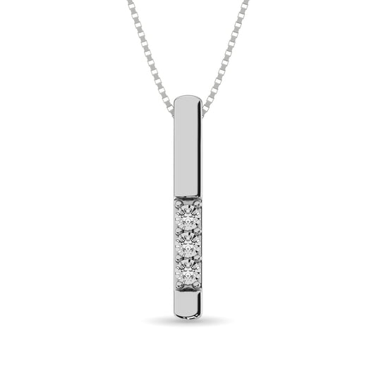 Diamond 1/20 Ct.tw Triology Pendant in 10K White Gold