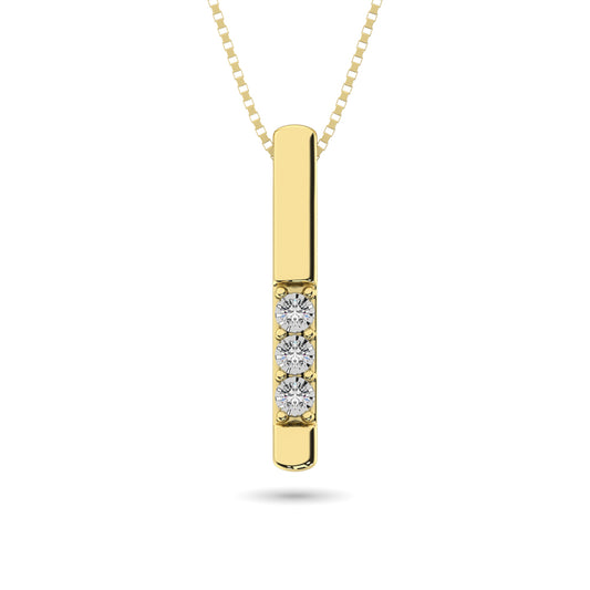 Diamond 1/20 Ct.tw Triology Pendant in 10K Yellow Gold
