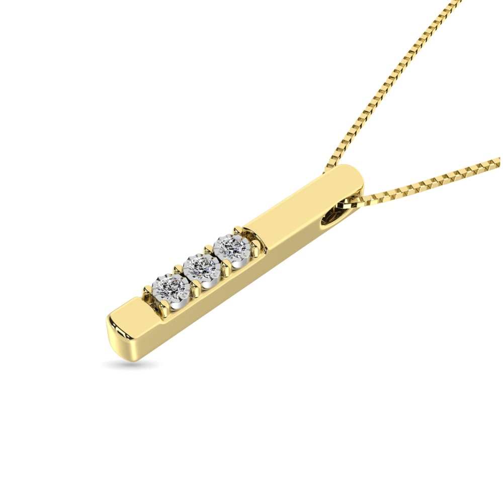 Diamond 1/20 Ct.tw Triology Pendant in 10K Yellow Gold