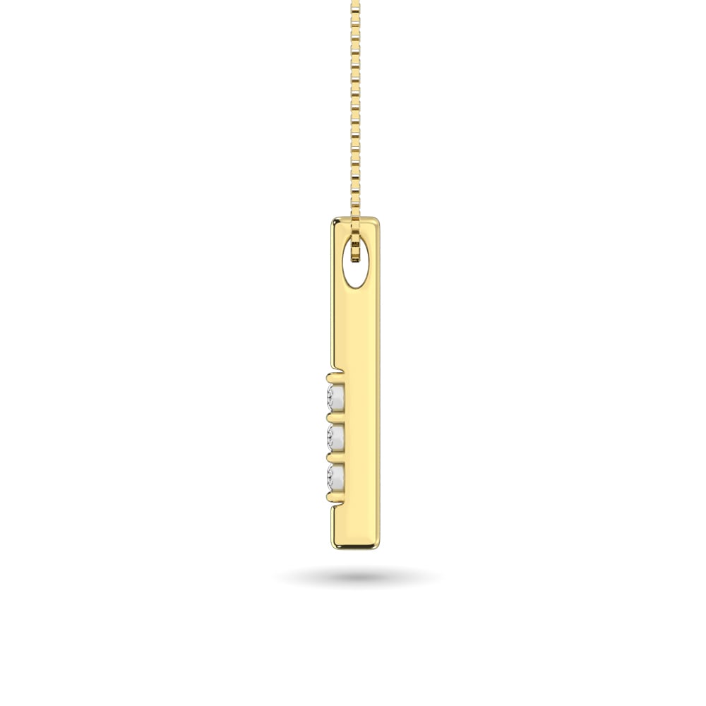 Diamond 1/20 Ct.tw Triology Pendant in 10K Yellow Gold
